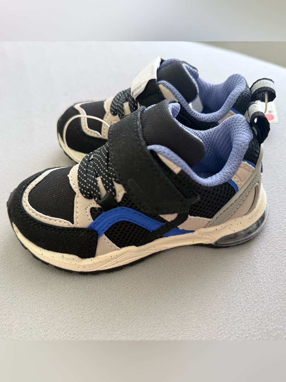 Zara Black, Blue & Cream Kids Athletic Sneakers